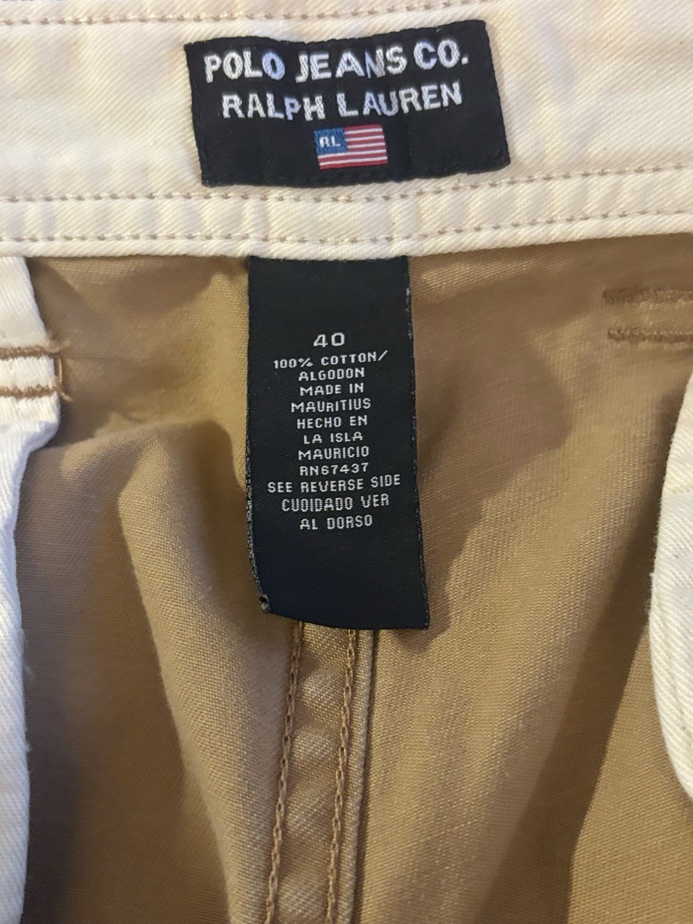 Polo Jean Co. Ralph Lauren Men’s Tan Cargo Shorts - Picture 4 of 5